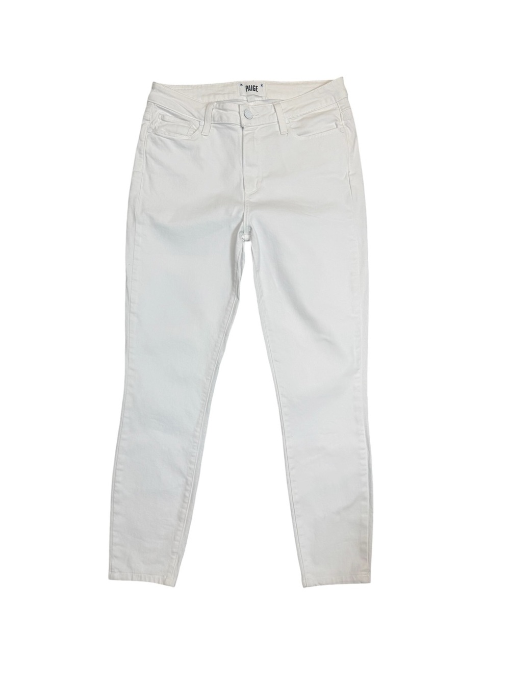 PAIGE Hoxton Ankle White Skinny Jeans Women’s Size 28 Mid Rise Stretch